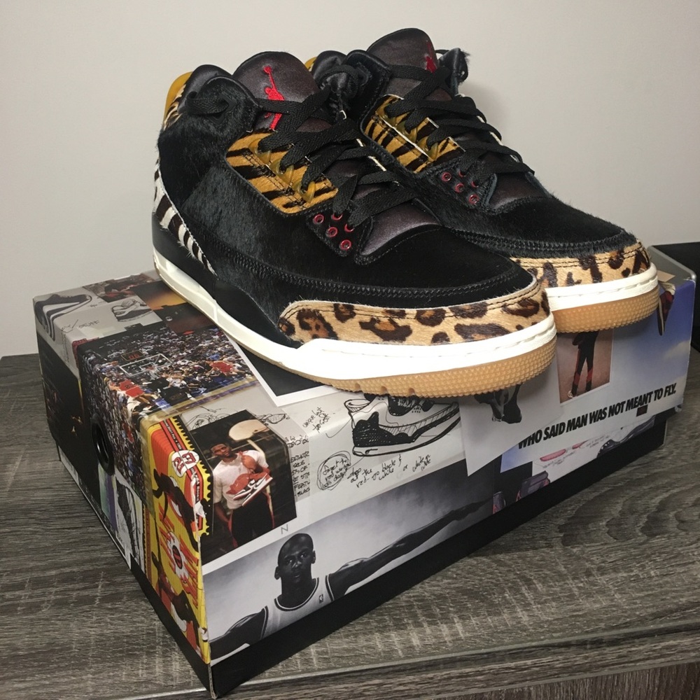 Jordan Air Retro 3 Animal Print
